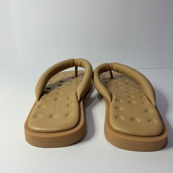 Vince Serene Leather Padded Slip On Thong Sandals Women’s US7M/UK 37 Neutral - Picture 5 of 8